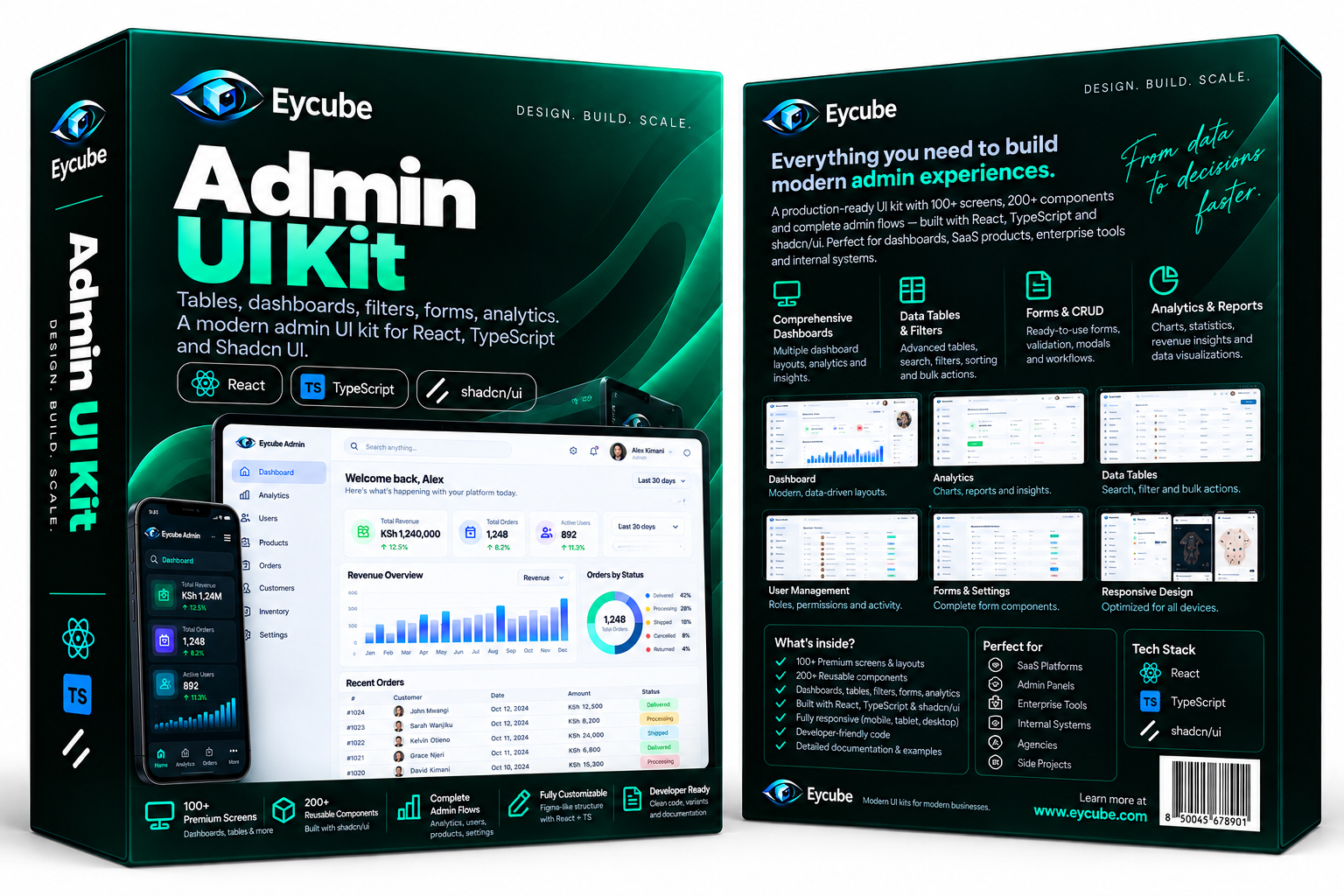 Eycube Admin UI Kit screenshot 2
