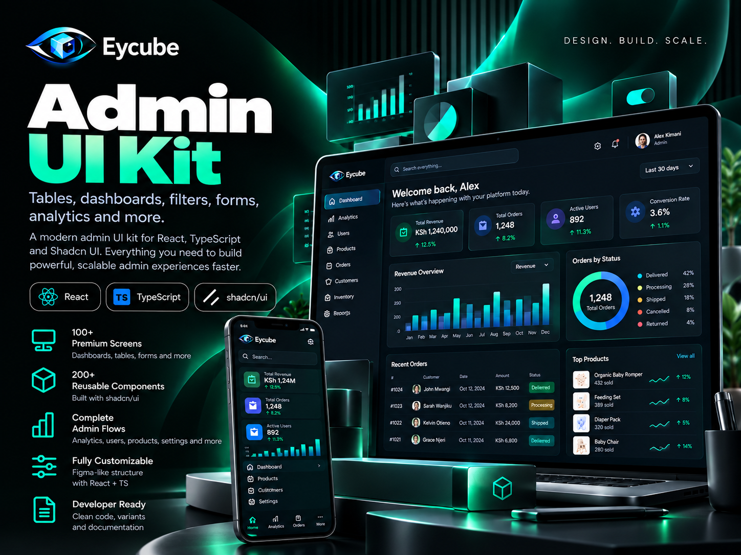 Eycube Admin UI Kit preview